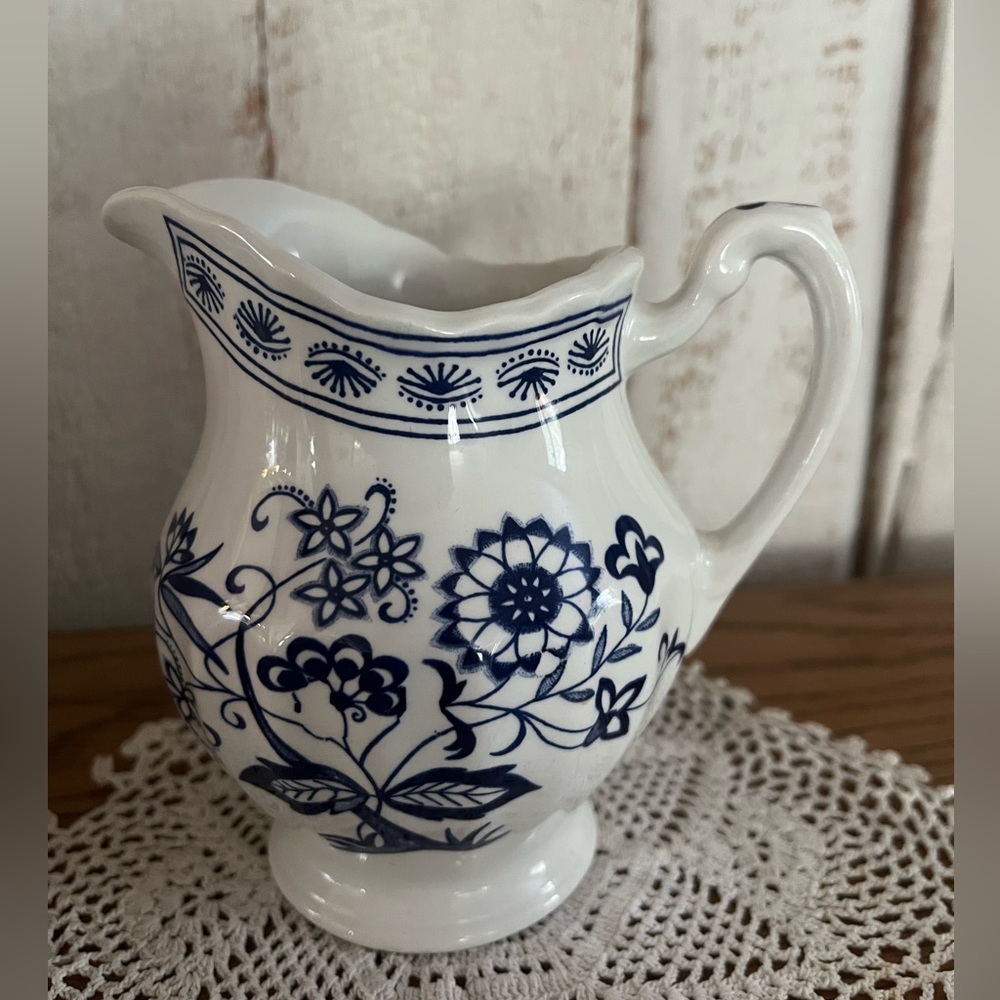 Vintage J&G Meakin Blue Nordic Creamer Sugar Bowl Jug Set | MCM England - Picture 5 of 12